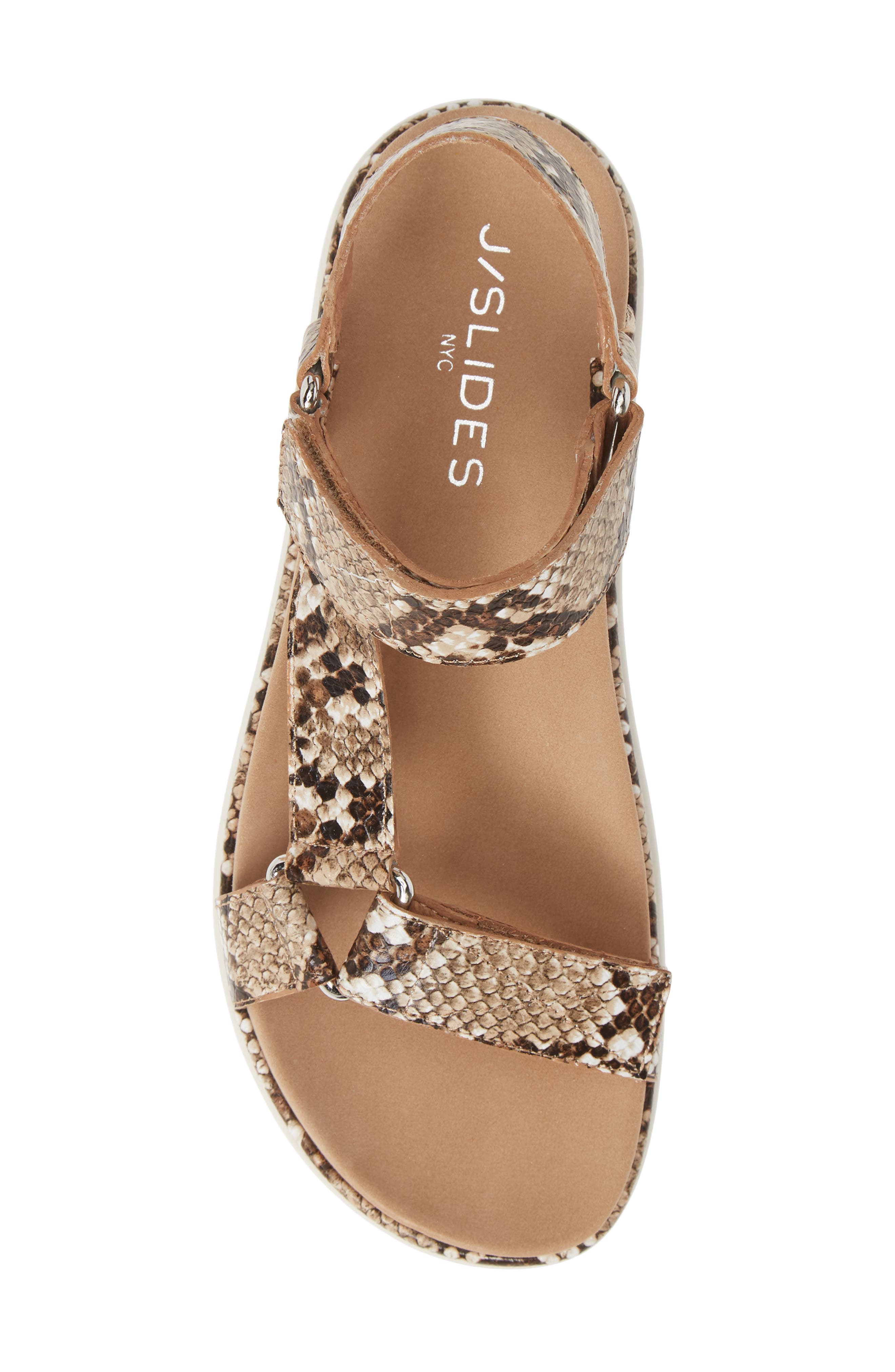 Blakely Platform Sandal, Alternate, color, NATURAL EMBOSSED LEATHER