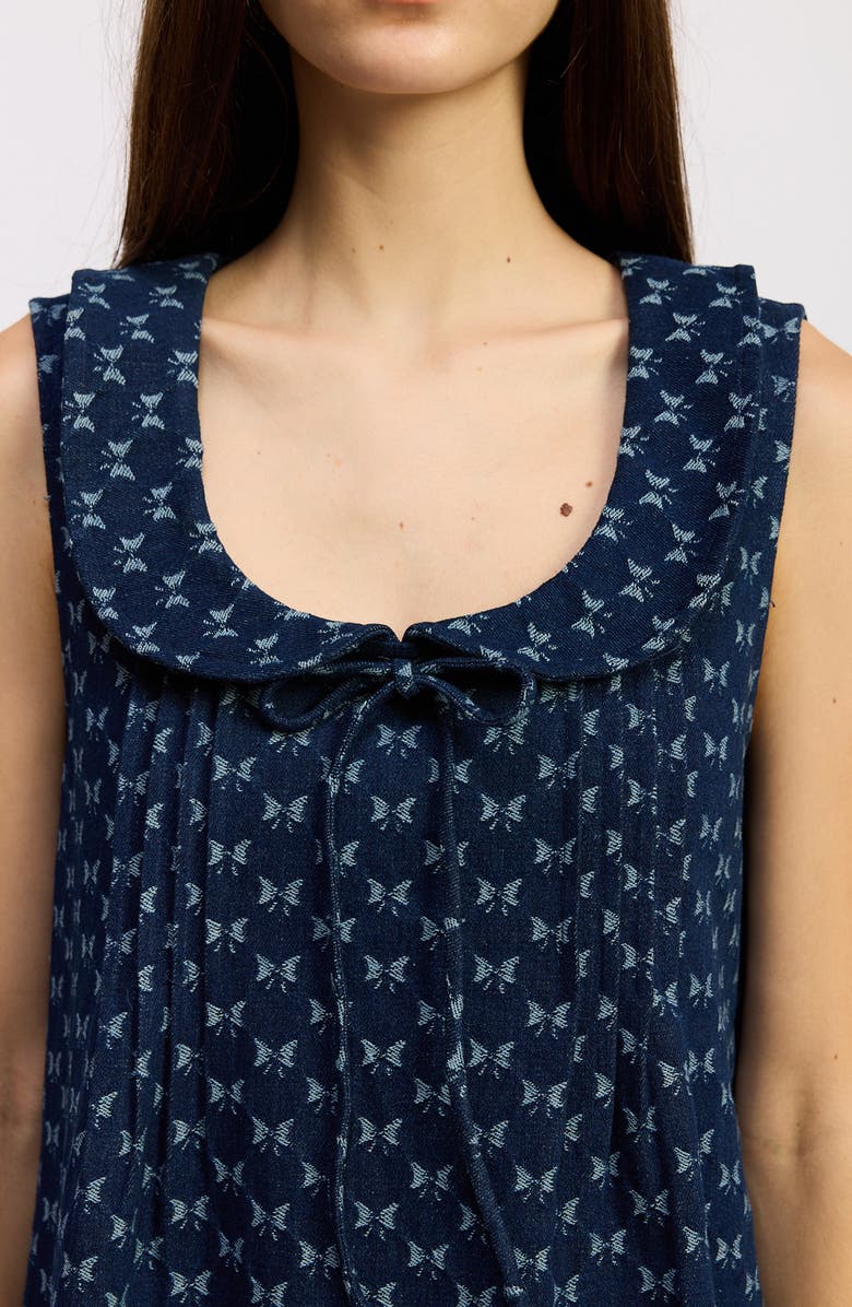 JACQUIE THE LABEL Violet Denim Minidress, Alternate, color, 