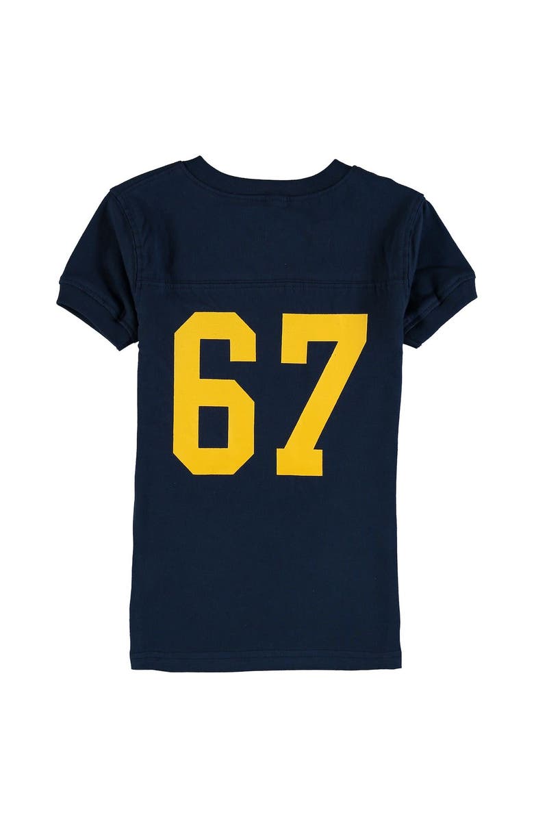 Wes & Willy Youth Wes & Willy Navy West Virginia Mountaineers Football Pajama Set, Alternate, color, Navy