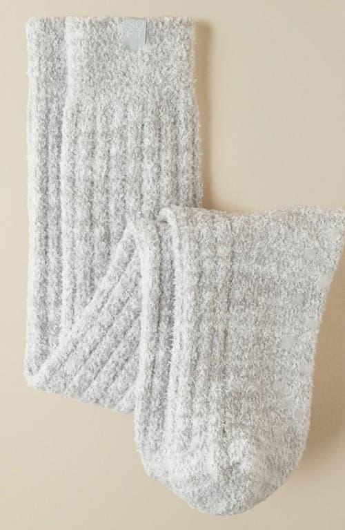 Shop Softies Marshmallow Slouchy Socks With Grippers In Heather Grey