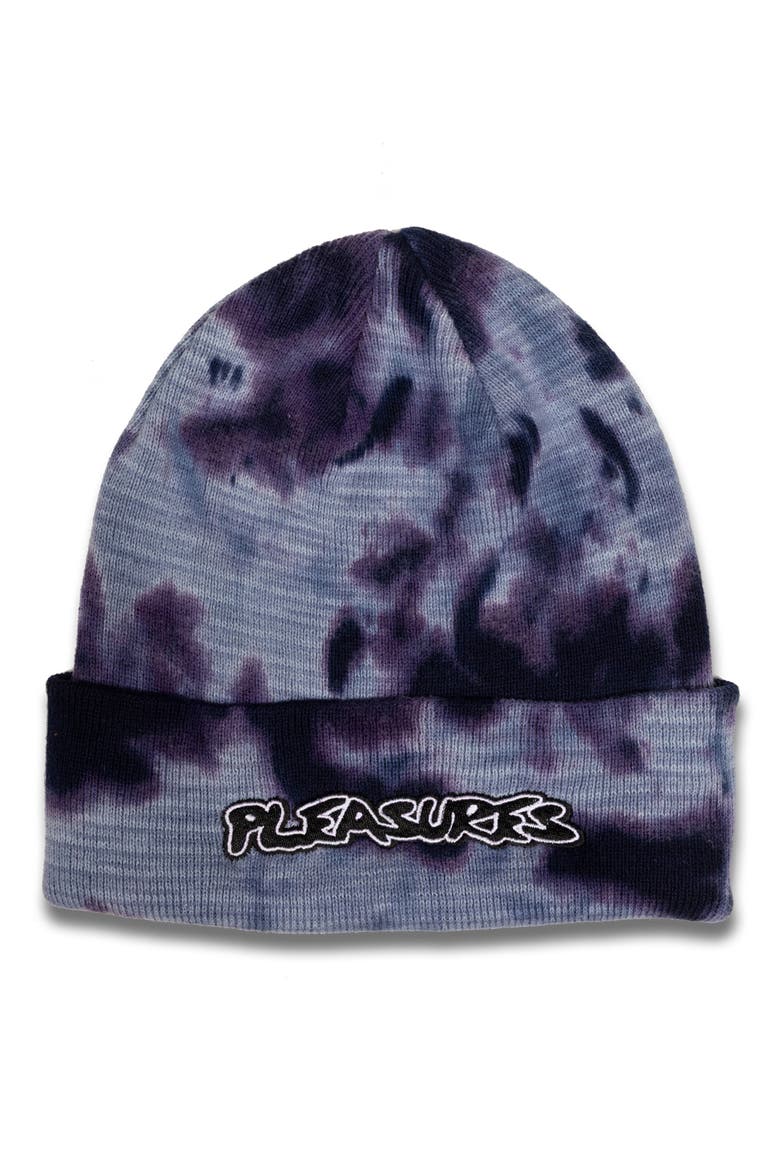 Backbone Tie Dye Beanie, Main, color, BLUE