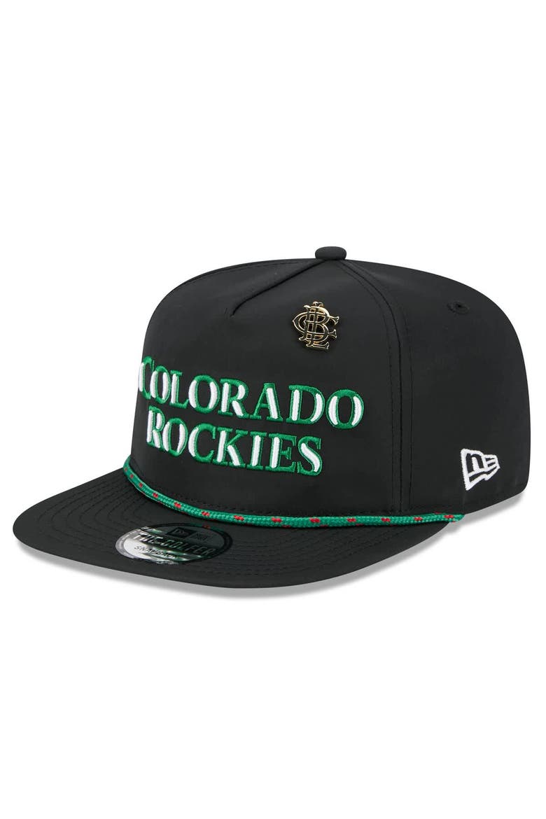 Men's New Era  Black Colorado Rockies 2025 Big League Chew Golfer Snapback Hat, Main, color, Black