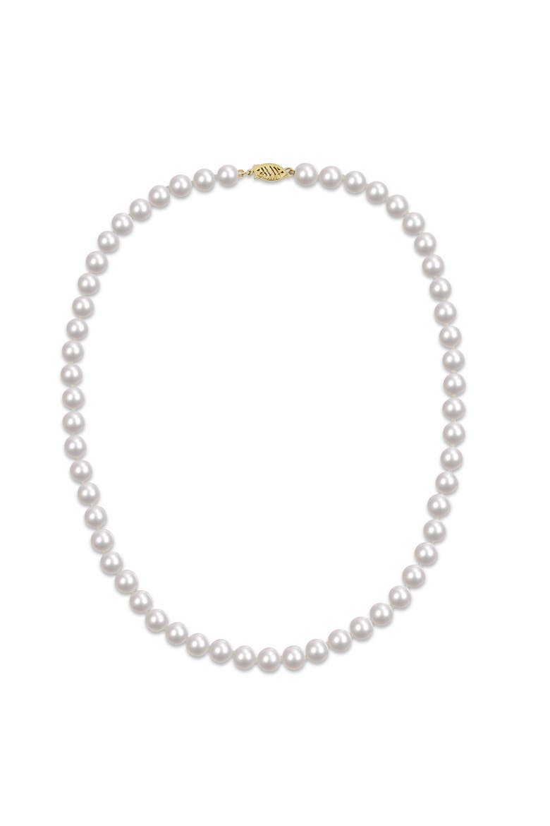 Cultured Akoya Pearl Strand Necklace 14k, Alternate, color, Akoya Pearl