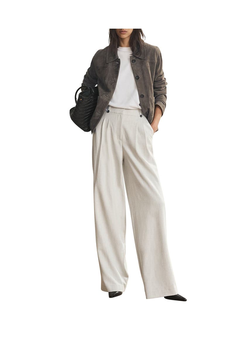 Tailored Wide Trousers, Main, color, Grey