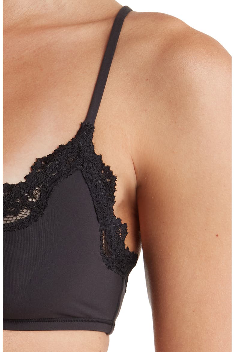 Fits Everybody Lace Scoop Bralette, Alternate, color, ONYX