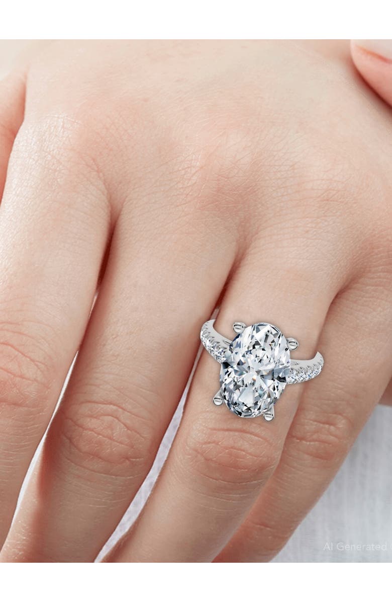 Bliss Diamond Certified 2 3/4Ct Oval Accent Diamond Engagement Ring Lab Grown, Alternate, color, 