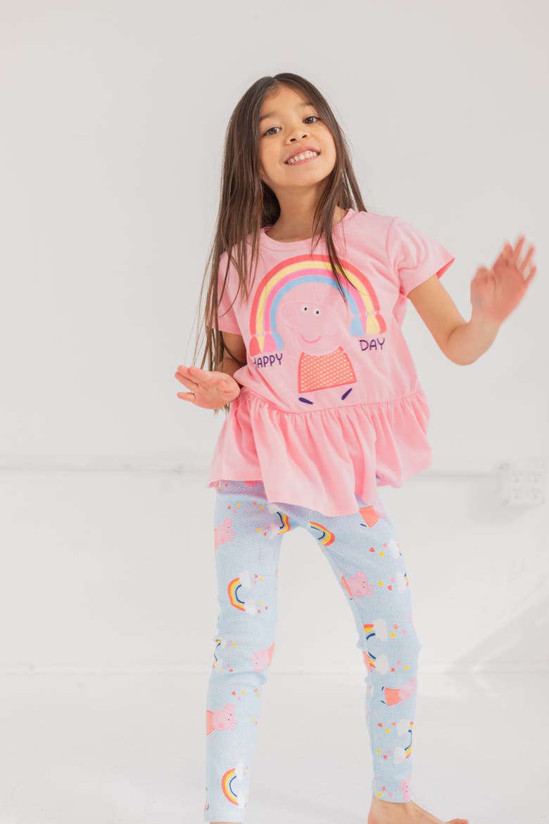 2-Piece T-Shirt and Leggings Set, Alternate, color, Pink Denim