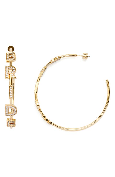 Crystal Bride Hoop Earrings