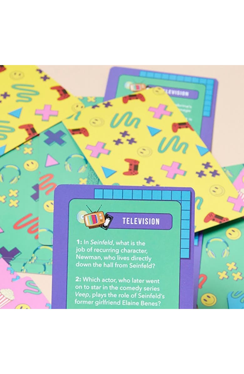 Journey of Something 90's Trivia Cards, Party Card Game, 180 Cool Questions, Alternate, color, Multicolored