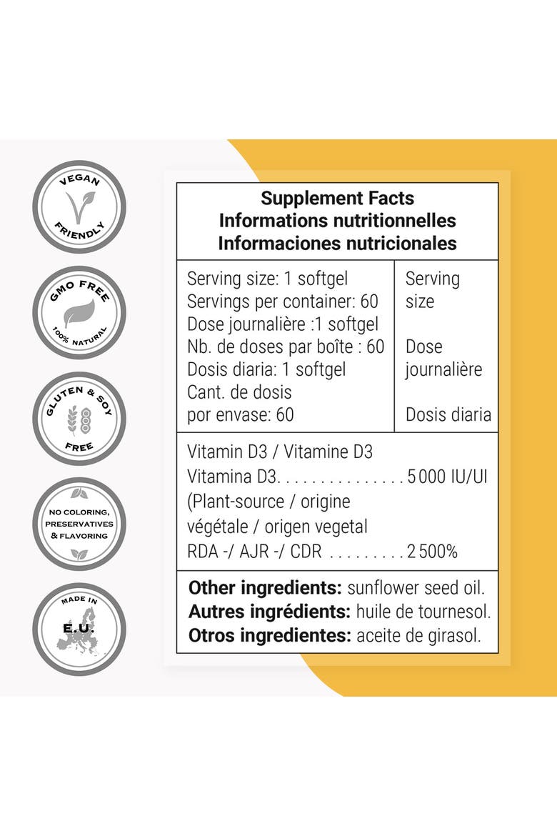 Vegan Vitamin D3 5000 IU, Alternate, color, None
