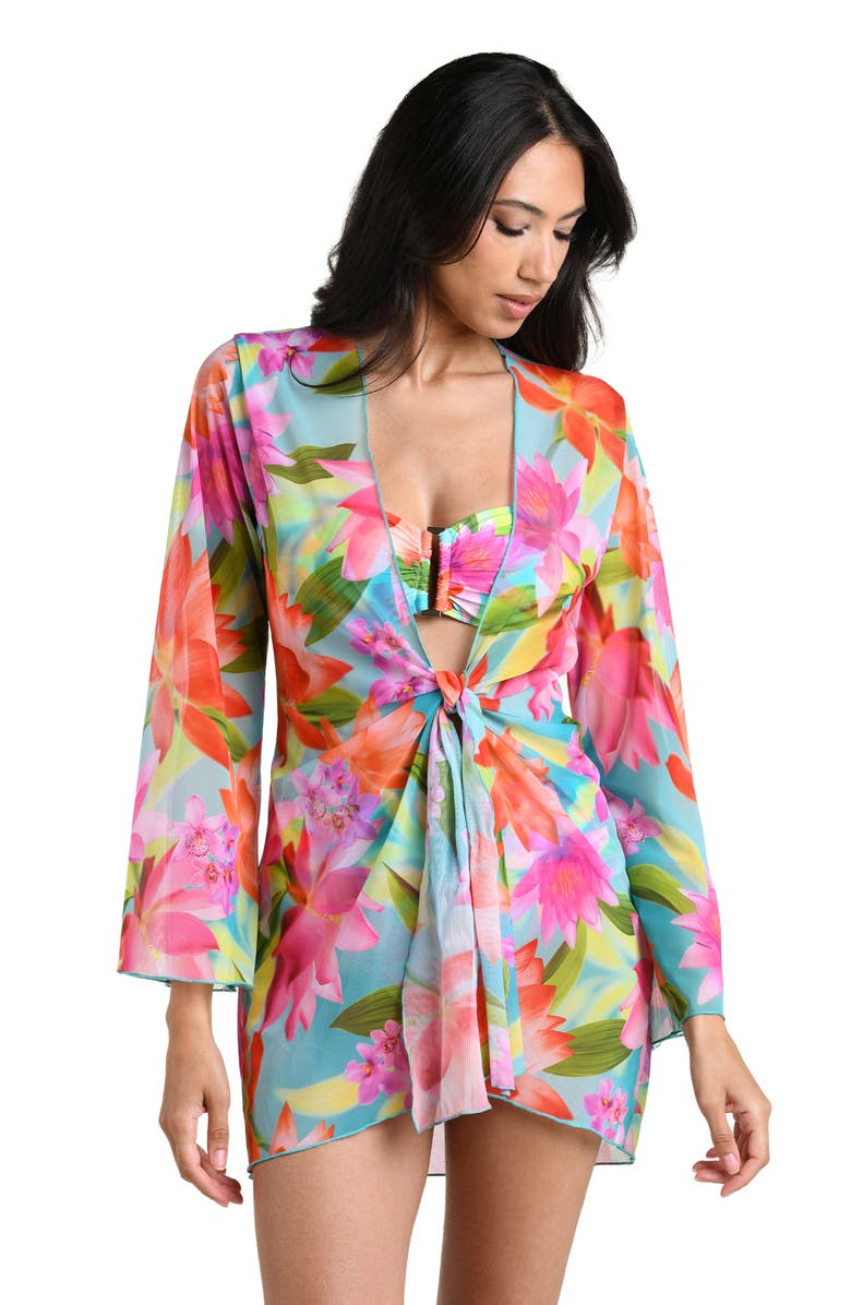 La Blanca Sunset Botanica Mini Cover-Up, Alternate, color,