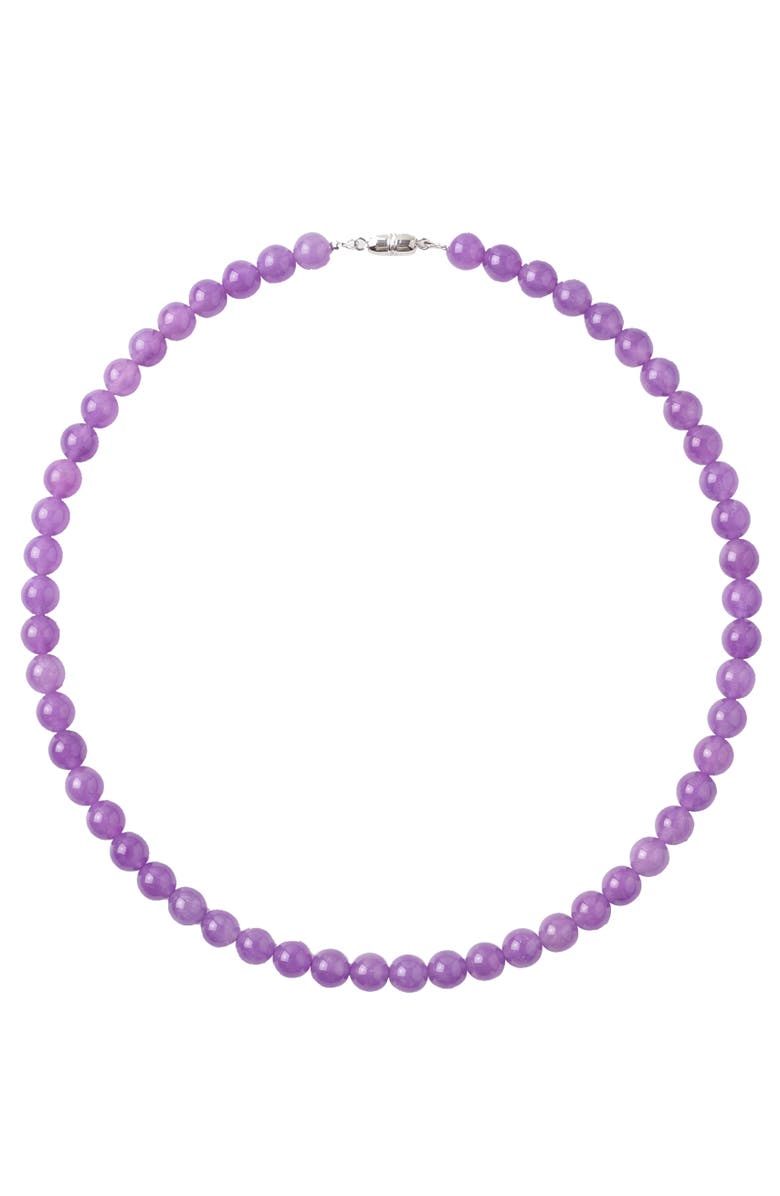 seree Lilac Purple jade beaded necklace, Main, color, Purple