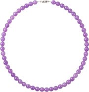 seree Lilac Purple jade beaded necklace