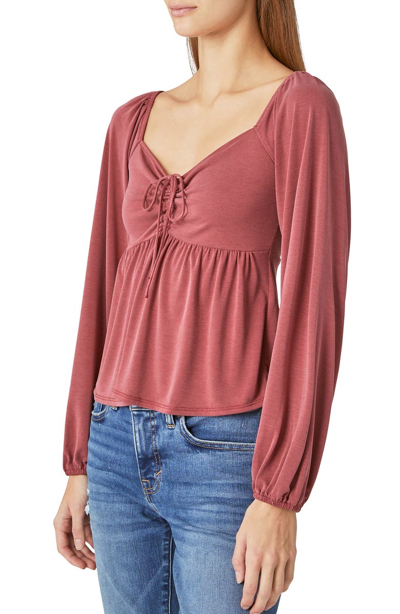 Lucky Brand Sandwash Babydoll Top, Alternate, color, 