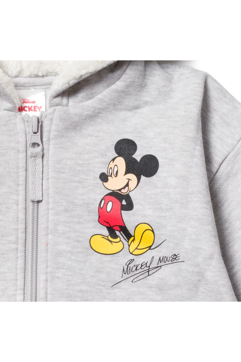 Mickey Mouse Cosplay Zip-Up Hoodie, Alternate, color, Mickey Heather Gray