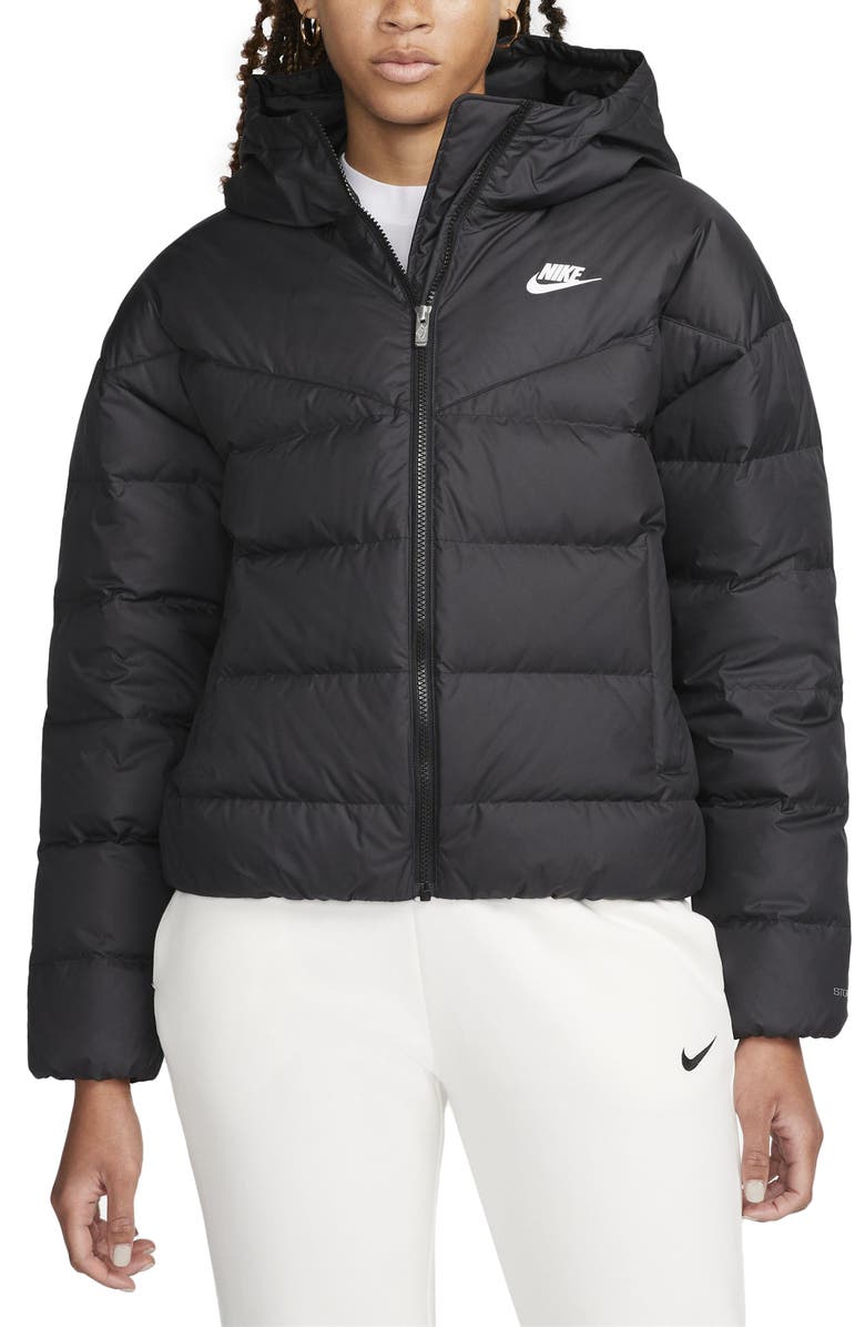 Nike Storm-FIT Windrunner Water Resistant Hooded Down Jacket, Main, color, 