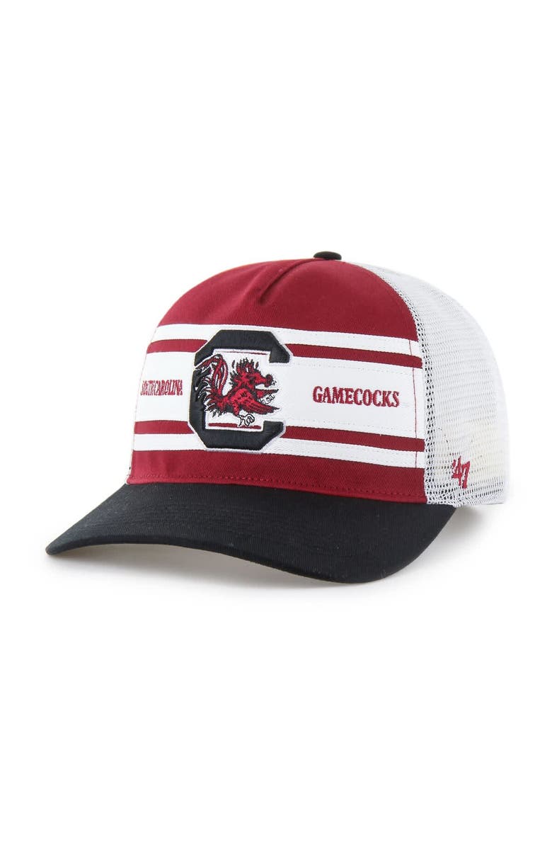 '47 Youth '47 Garnet/Black South Carolina Gamecocks Super Stripe Hitch Adjustable Trucker Hat, Main, color, Garnet