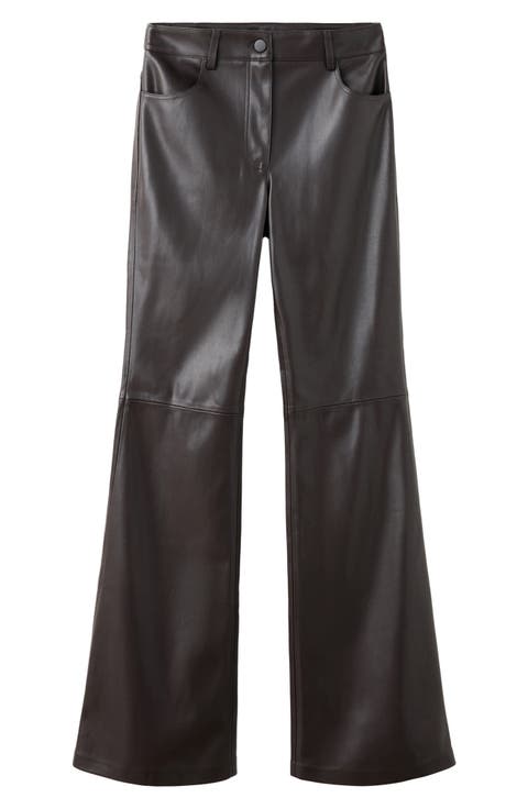 Faux Leather Flare Pants