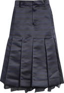 Sacai Pleated Horizontal Stripe Skirt