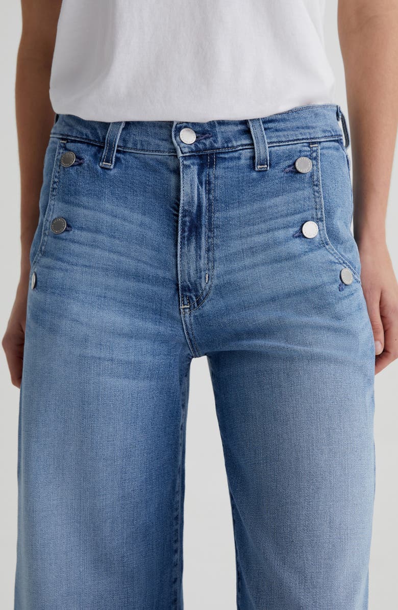 AG Dania Raw Hem Palazzo Wide Leg Jeans, Alternate, color,