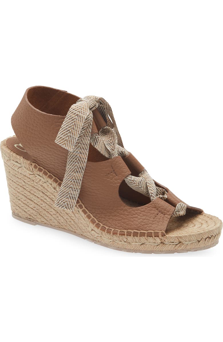 Pedro Garcia Otelia Wedge Sandal, Main, color, Saddle Cervo