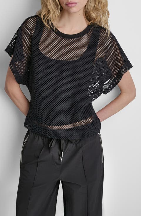Dolman Sleeve Open Stitch Top