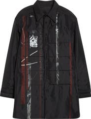Yohji Yamamoto Tobacco Print Double Layer Padded Jacket