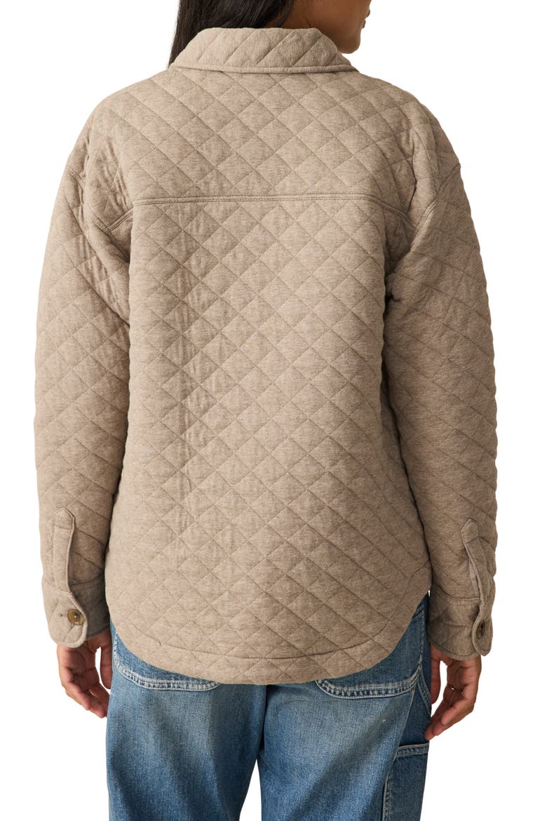 Epic Quilted Shirt Jacket, Alternate, color, MINK HEATHER