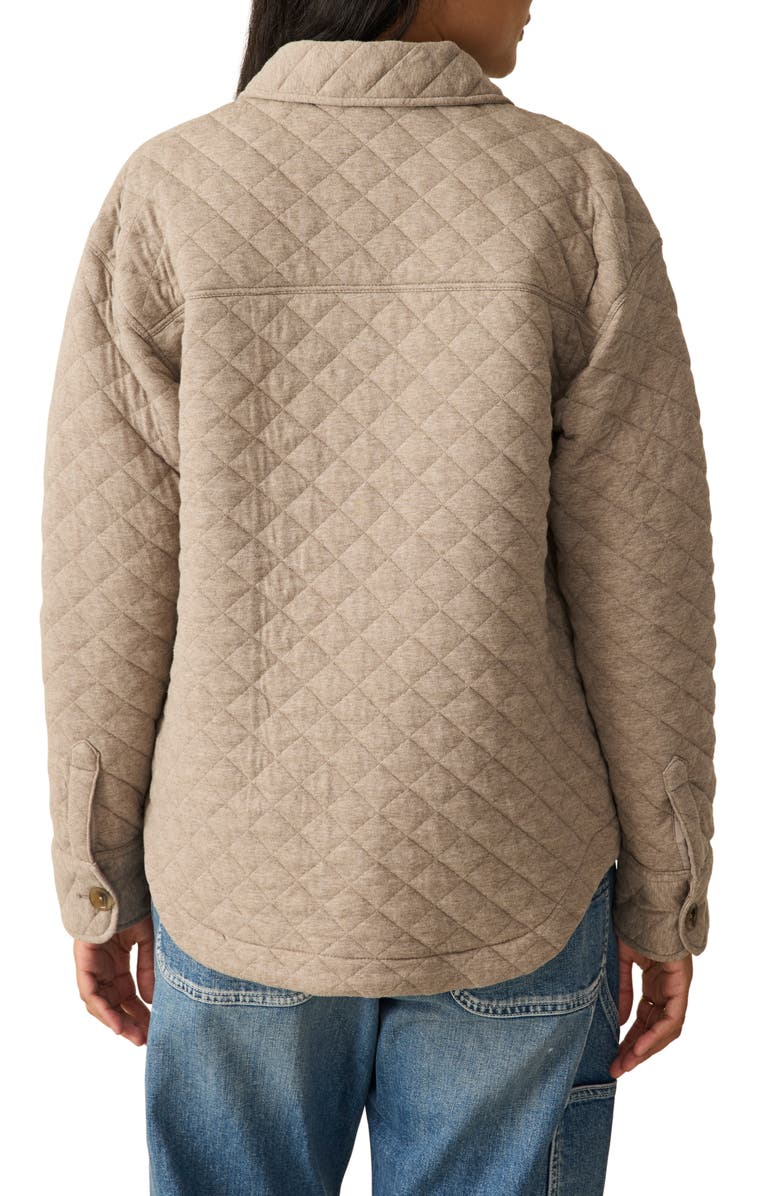 Faherty Epic Quilted Shirt Jacket, Alternate, color, Mink Heather