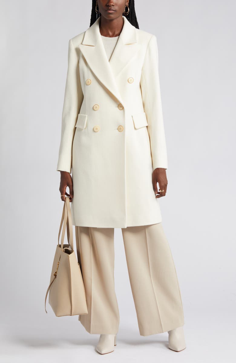 Fleurette Ari Double Breasted Wool Coat, Main, color,