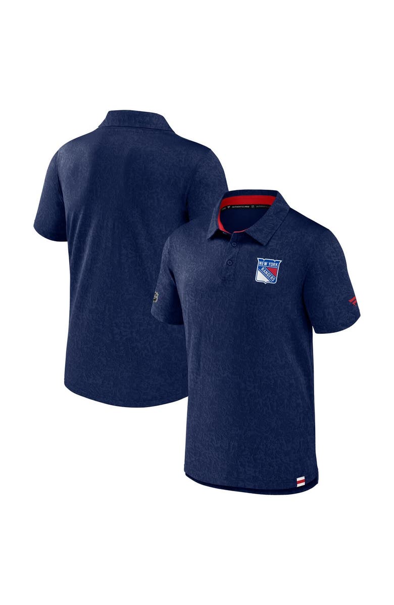 FANATICS Men's Fanatics Navy New York Rangers Authentic Pro Jacquard Polo, Alternate, color,