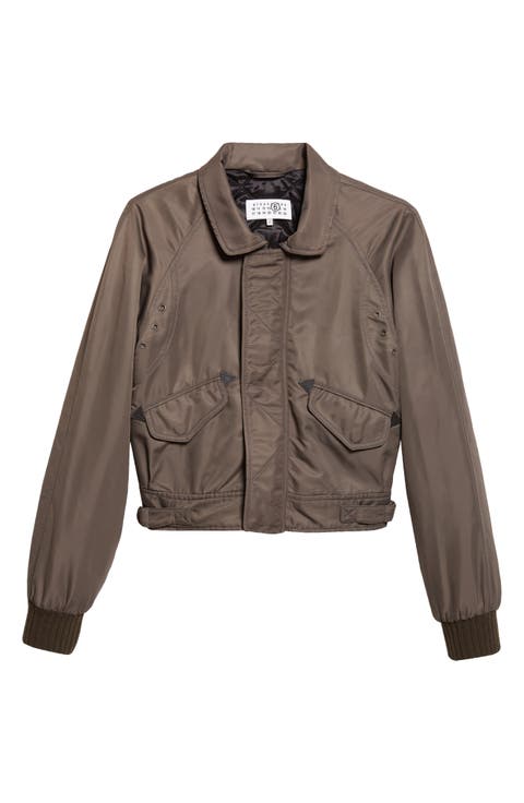 Cropped Nylon Sports Jacket
