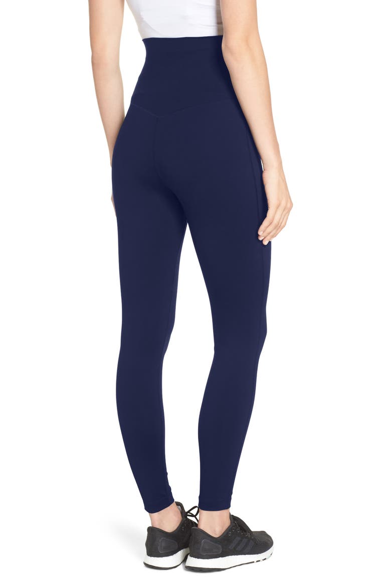 Mamasana Live In Maternity Ankle Leggings, Alternate, color, NAVY MARITIME
