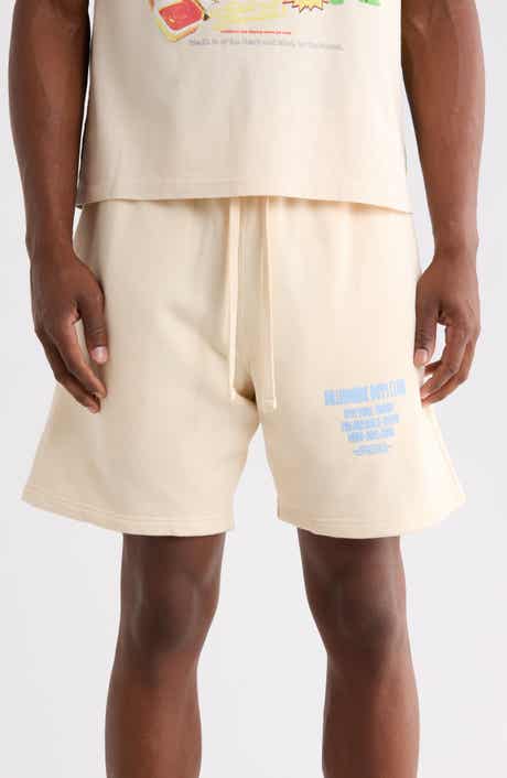 Satellite Logo Detail Cotton Fleece Drawstring Shorts