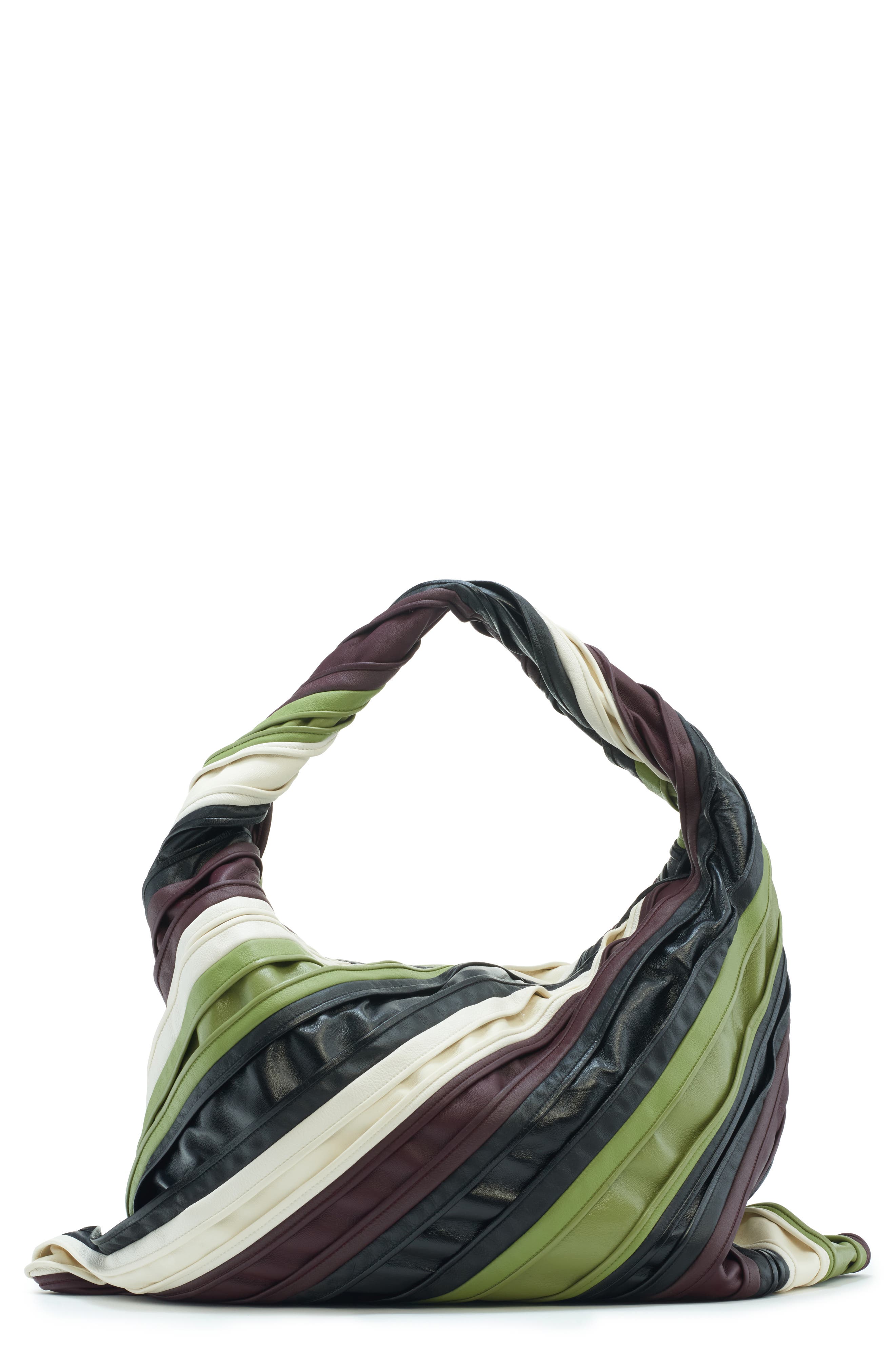 Bottega Veneta Large Hob Stripe Leather Hobo Bag, Main, color, 