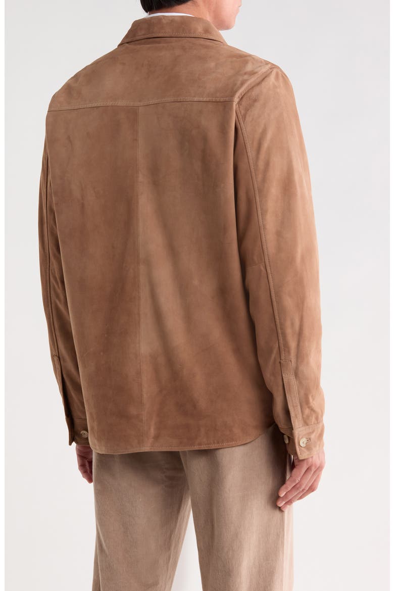 Suede Shirt Jacket, Alternate, color, GREY FUNGI