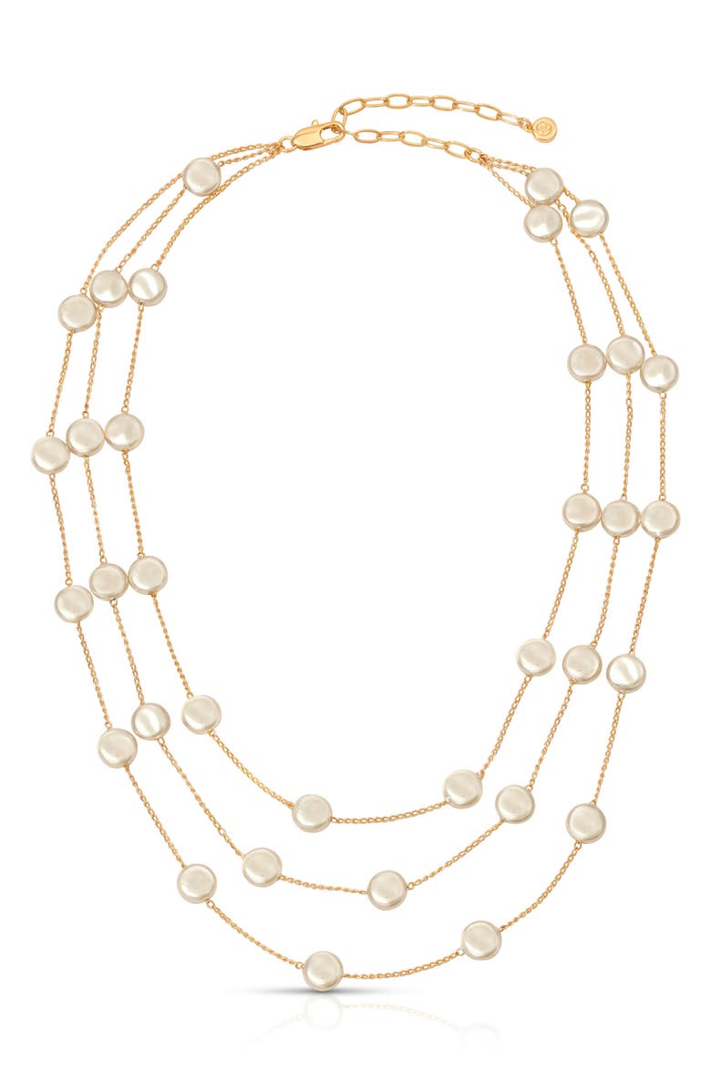 Ettika Layered Luster Necklace, Alternate, color, Gold