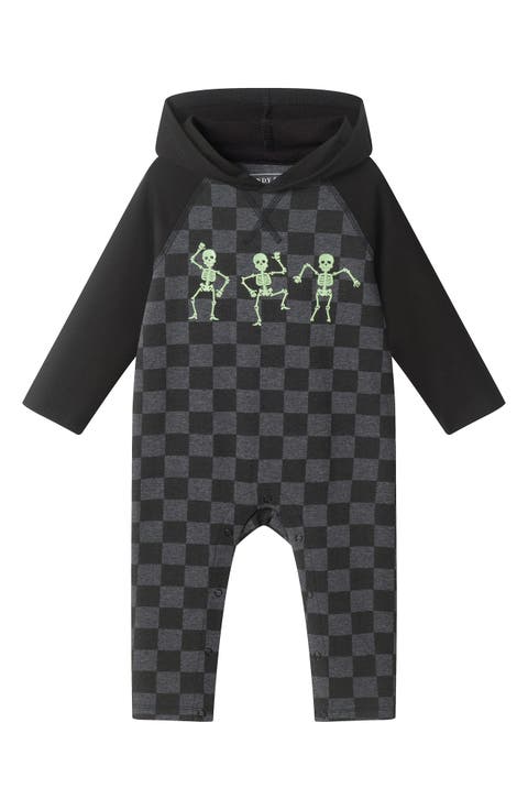 Skeleton Glow in the Dark Hooded Romper