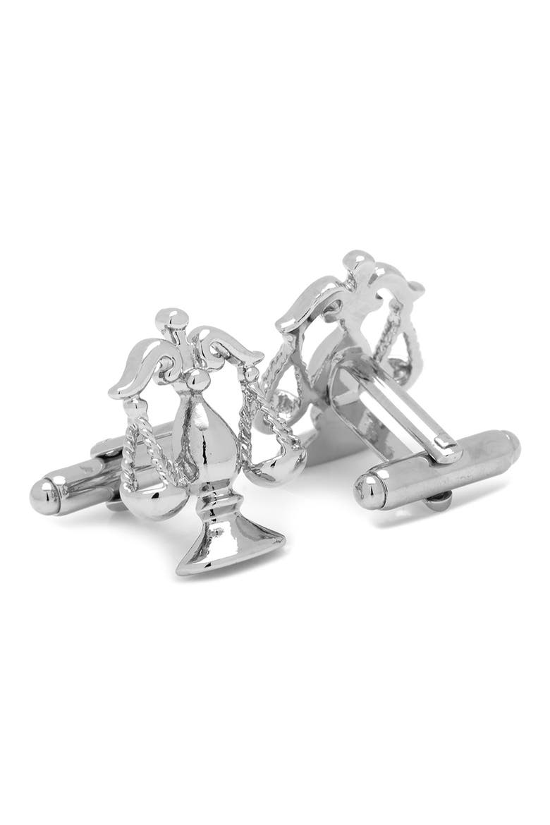 Scales Of Justice Cuff Links, Alternate, color, SILVER