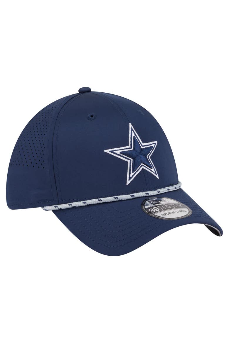 Men's New Era Navy Dallas Cowboys Featherweight Poly Rope Flex 39Thirty Hat, Alternate, color, Navy
