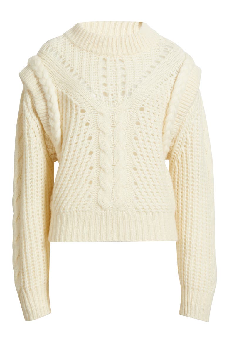 Fasta Cable Knit Sweater, Alternate, color, OPEN WHITE