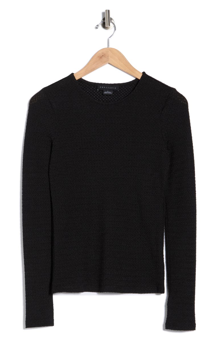 Sanctuary Ripley Long Sleeve Knit Top, Main, color, Black