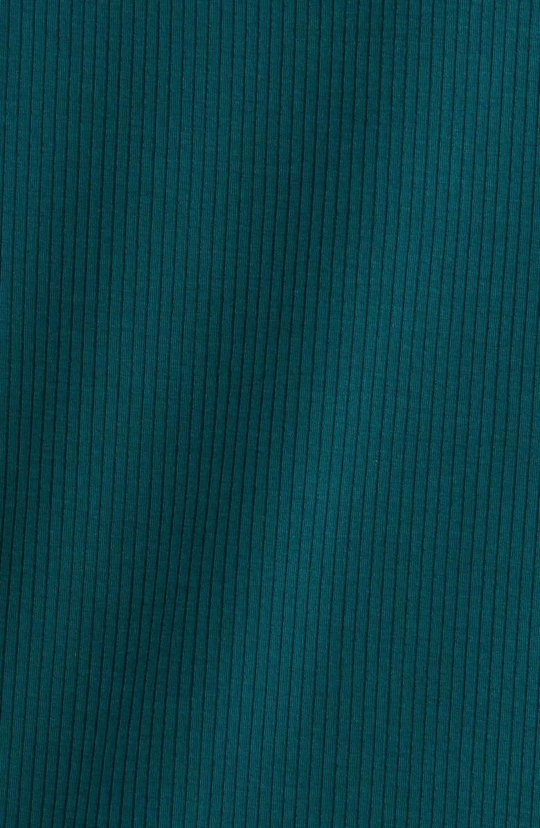 Eileen Fisher Rib Boxy Funnel Neck Top, Alternate, color, Kelp