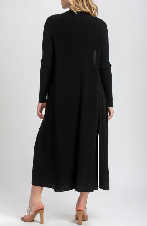 Pietro Brunelli Maternity Maternity Viscose Knit Side Slits Maxi Tulip Cardigan