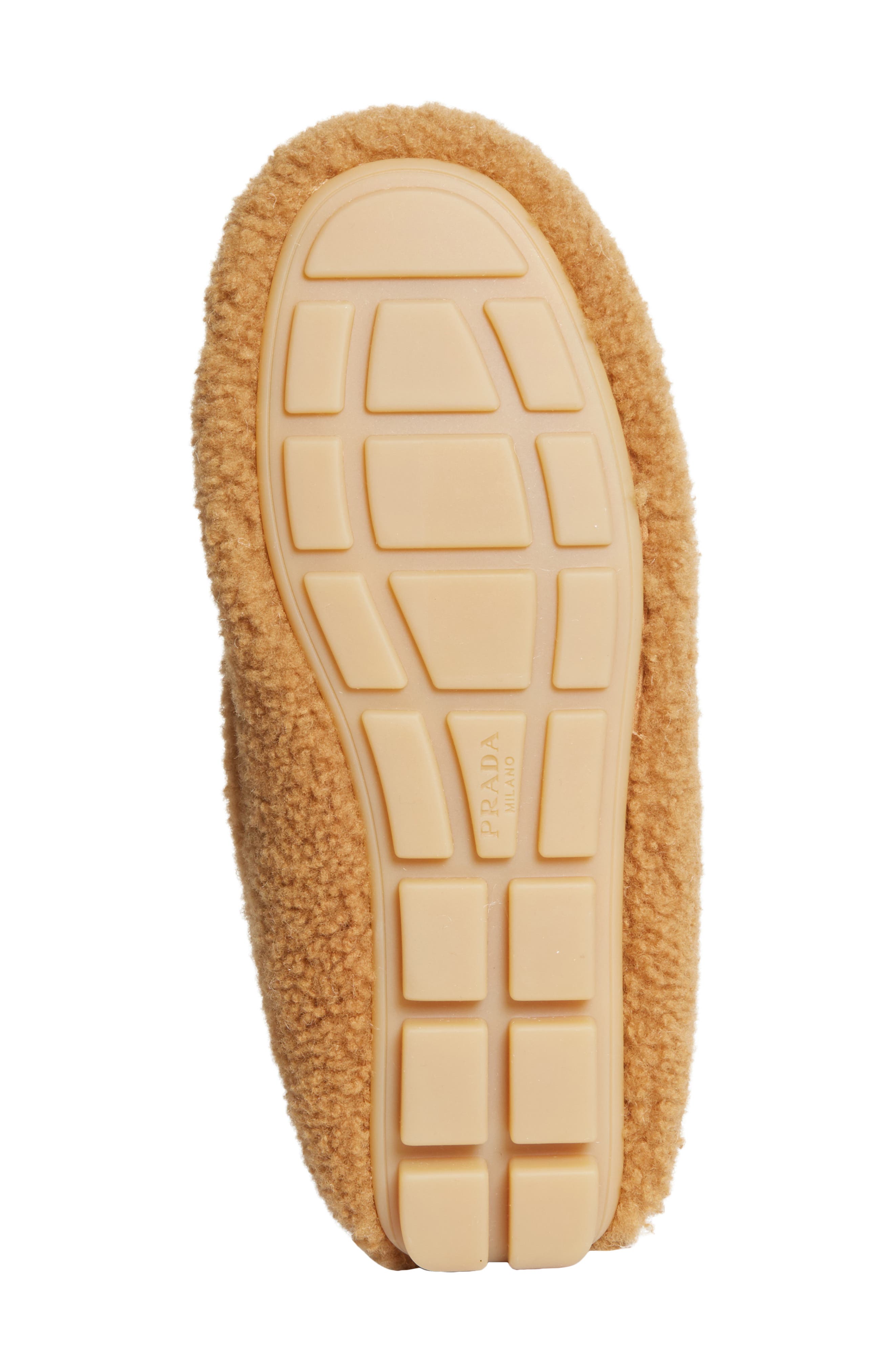 Prada Genuine Shearling Driving Shoe, Alternate, color, 