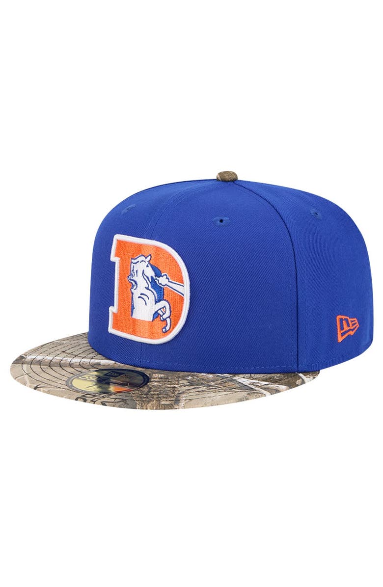 New Era Men's New Era Royal Denver Broncos Active Two-Tone Camo 59FIFTY Fitted Hat, Alternate, color, 