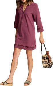 Tommy Bahama Sunset Harbor Long Sleeve Shift Dress