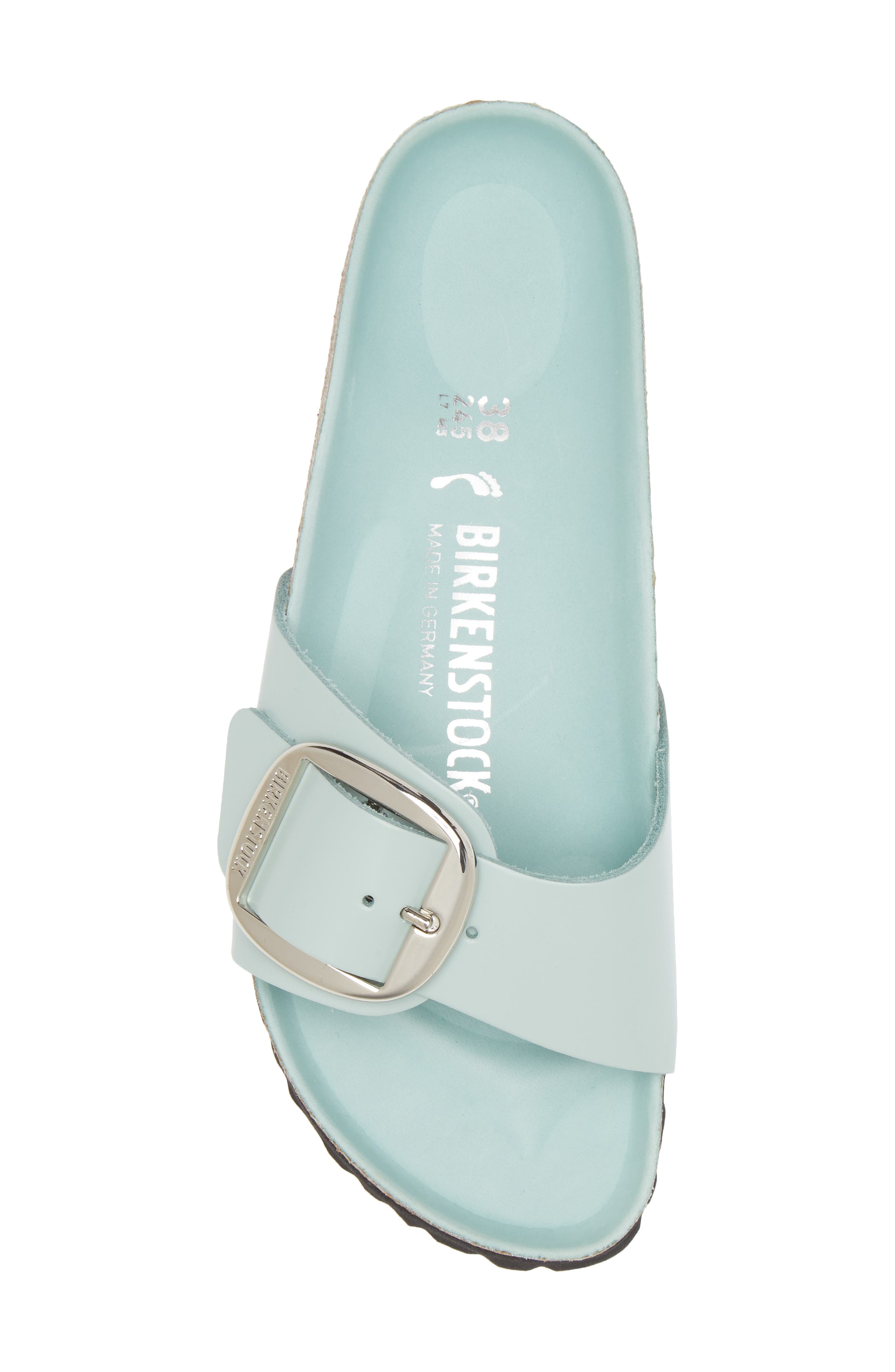 Birkenstock Madrid Big Buckle Slide Sandal, Alternate, color, Surf Green