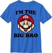 NINTENDO Boy's Nintendo Mario Big Brother Graphic T-Shirt
