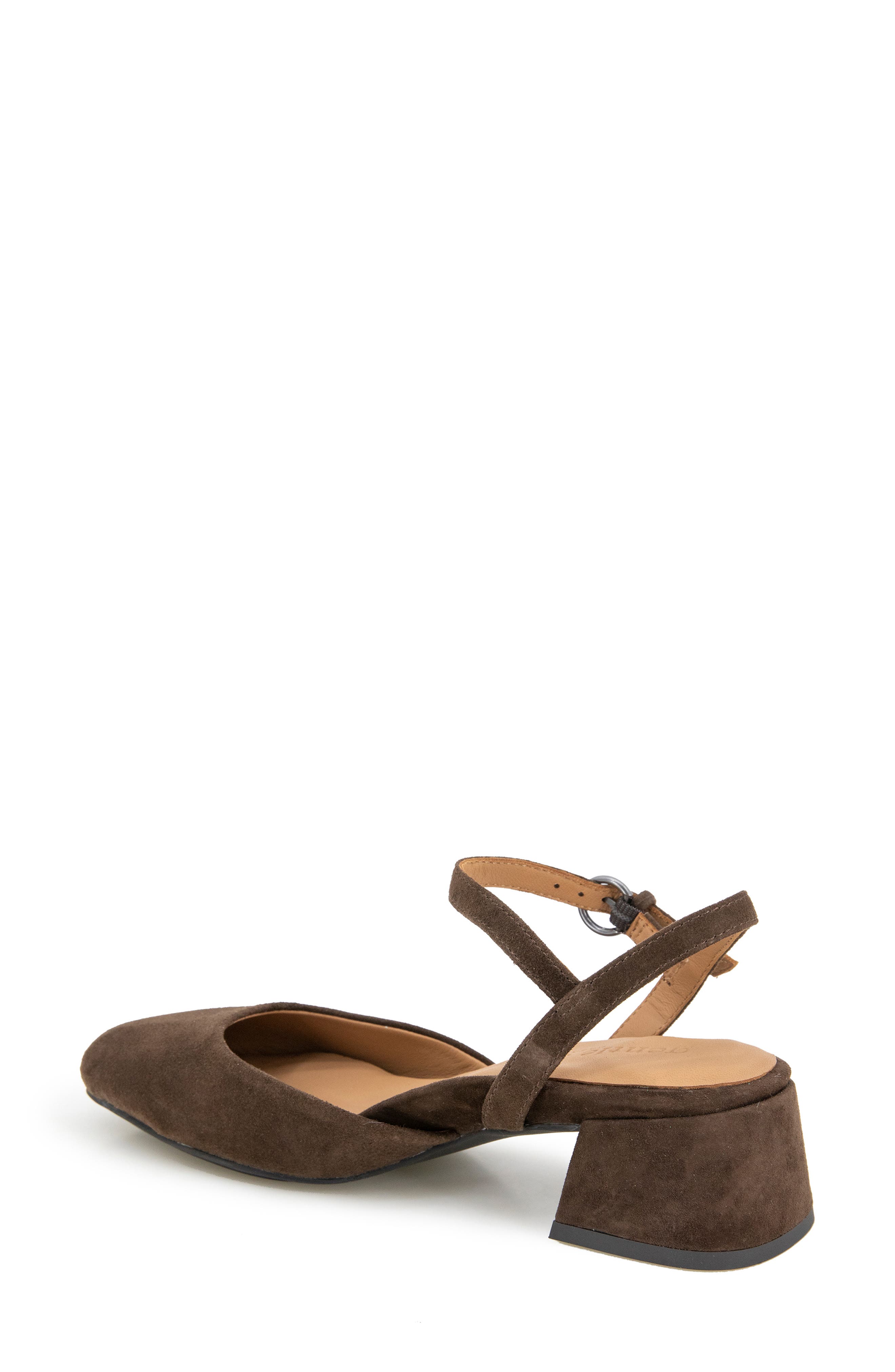 Gentle Souls Lucinda Ankle Strap Pump, Alternate, color, Chocolate Suede